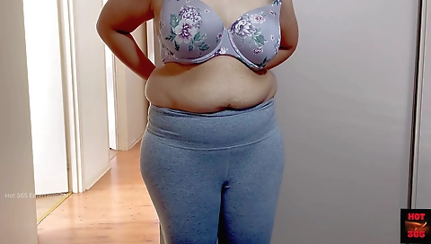 Sexy Wife Exposing Her Yummy Milky Tits When Changing Bra