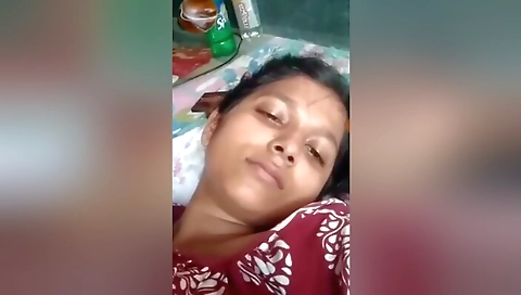 Lonely Desi Girl Pussy Fingering Video Call With Her Bf