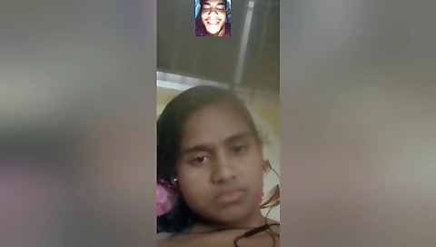 Cute Desi Girl Showing Her Boobs To Lover On Video Call