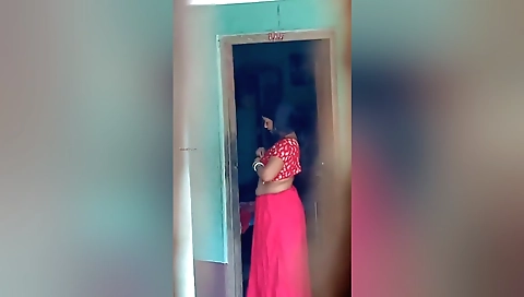 Today Exclusive- Desi Wife Wearing Cloths Record In 3