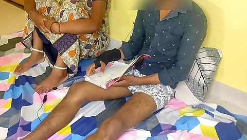 Stepmom Fucked Her Stepson While Studying With Big Cock With Clear Hindi Audio