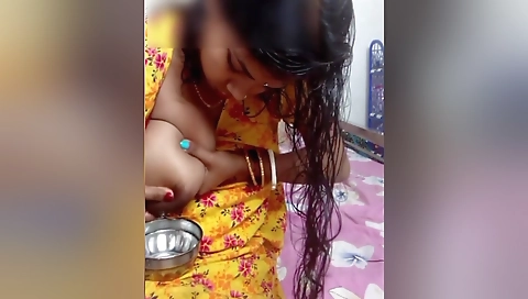 Milk Desi Girl Boobs Pressing Nipple With Milk