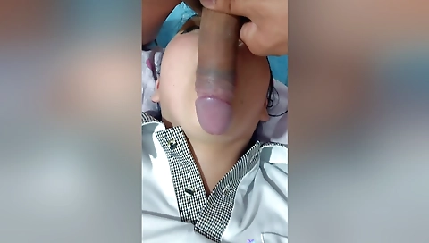 Playing With Her Dildo While Eating Her Cousins Cum. Naughty teen 18+ Enjoys Being Penetrated From All Sides