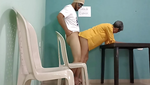 I Fuck A Stranger In The Waiting Room And He Fills My Mouth With Cum Thats Delicious, I Hope Its Repeated